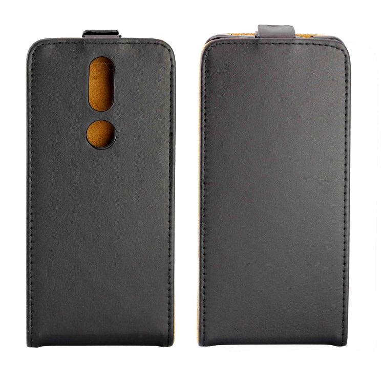For Nokia2.4 Business Style Vertical Flip TPU Leather Case  with Card Slot(Black)