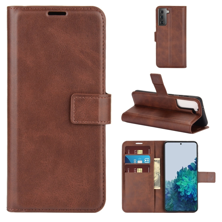 For Samsung Galaxy S21+ 5G Retro Calf Pattern Buckle Horizontal Flip Leather Case with Holder & Card Slots & Wallet