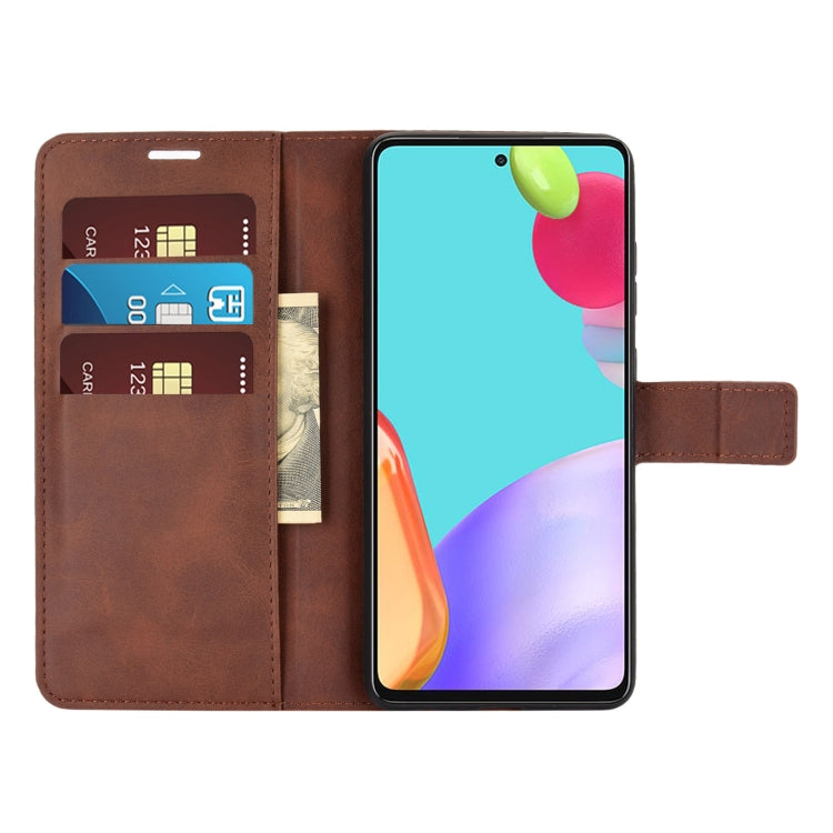 For Samsung Galaxy A52 5G / 4G Retro Calf Pattern Buckle Horizontal Flip Leather Case with Holder & Card Slots & Wallet