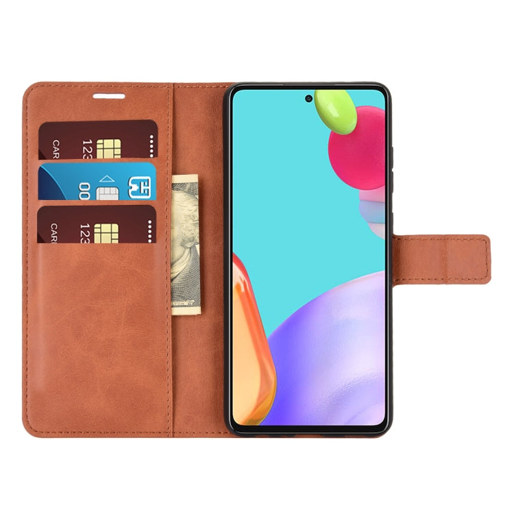 For Samsung Galaxy A52 5G / 4G Retro Calf Pattern Buckle Horizontal Flip Leather Case with Holder & Card Slots & Wallet