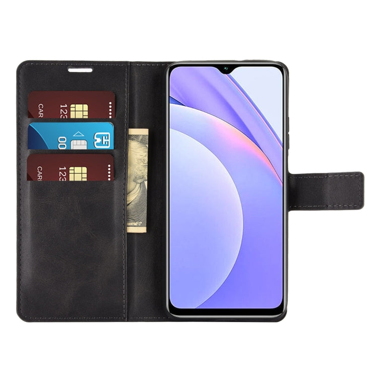 For Xiaomi Redmi Note 9 4G/Redmi  9 Power Retro Calf Pattern Buckle Card Wallet Left and Right Flip Phone Holster with Bracket Function
