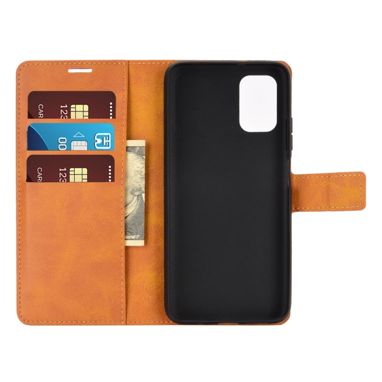 For Xiaomi Redmi Note 9 4G/Redmi  9 Power Retro Calf Pattern Buckle Card Wallet Left and Right Flip Phone Holster with Bracket Function