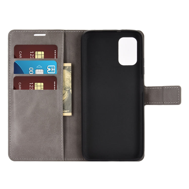 For Xiaomi Redmi Note 9 4G/Redmi  9 Power Retro Calf Pattern Buckle Card Wallet Left and Right Flip Phone Holster with Bracket Function