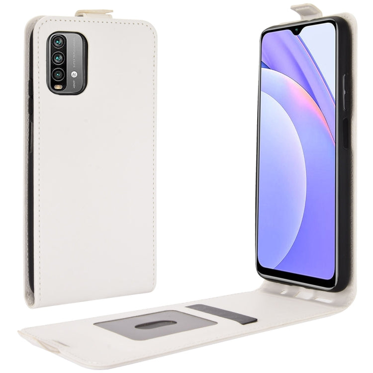 For Xiaomi Redmi Note 9 4G R64 Texture Single Vertical Flip Leather Protective Case with Card Slots & Photo Frame