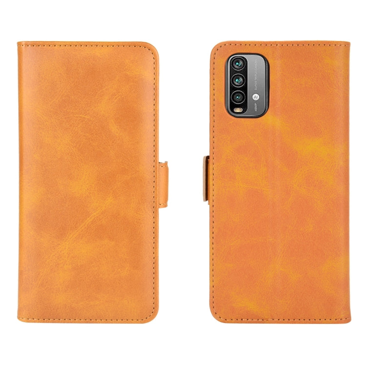 For Xiaomi Redmi Note 9 4G Dual-side Magnetic Buckle Horizontal Flip Leather Case with Holder & Card Slots & Wallet