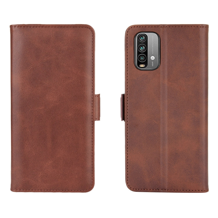 For Xiaomi Redmi Note 9 4G Dual-side Magnetic Buckle Horizontal Flip Leather Case with Holder & Card Slots & Wallet
