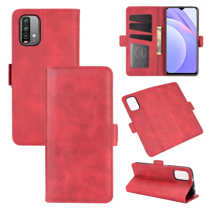 For Xiaomi Redmi Note 9 4G Dual-side Magnetic Buckle Horizontal Flip Leather Case with Holder & Card Slots & Wallet