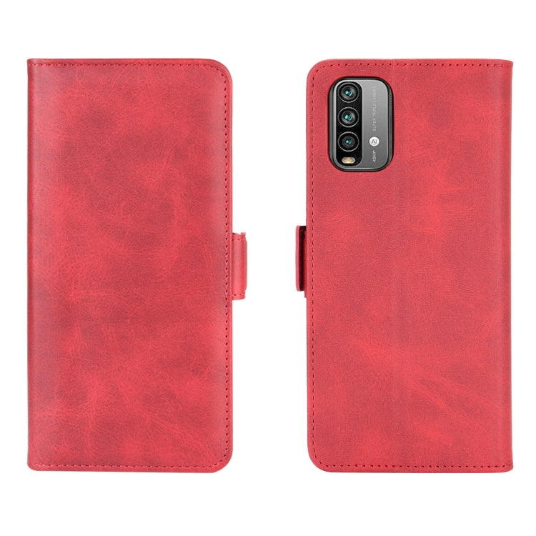 For Xiaomi Redmi Note 9 4G Dual-side Magnetic Buckle Horizontal Flip Leather Case with Holder & Card Slots & Wallet