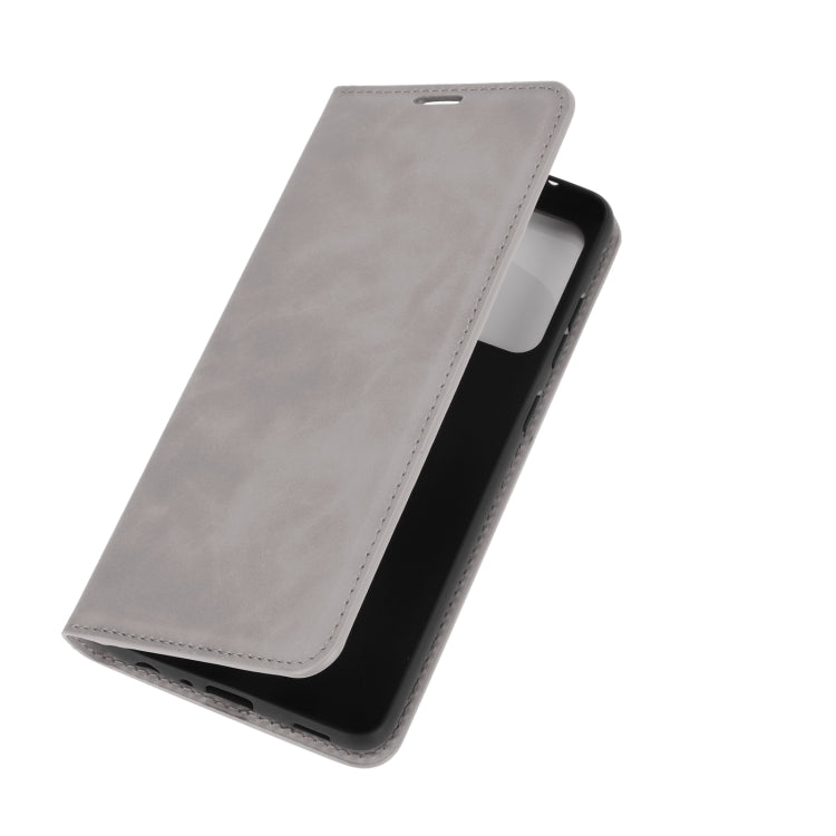 For Samsung Galaxy A52 5G / 4G Retro-skin Business Magnetic Suction Leather Case with Holder & Card Slots & Wallet