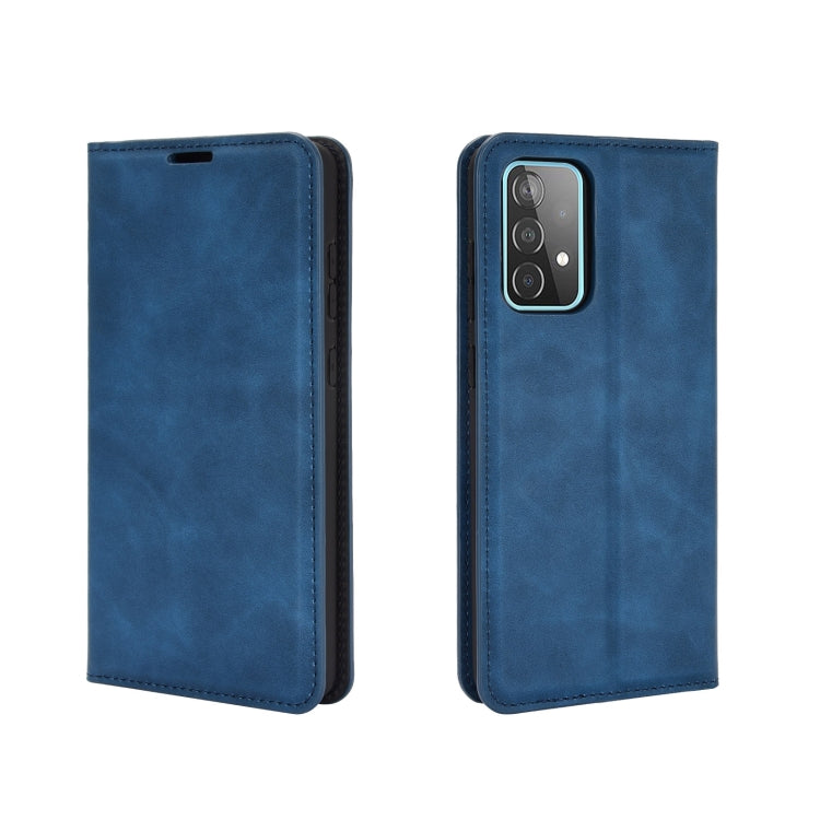 For Samsung Galaxy A52 5G / 4G Retro-skin Business Magnetic Suction Leather Case with Holder & Card Slots & Wallet