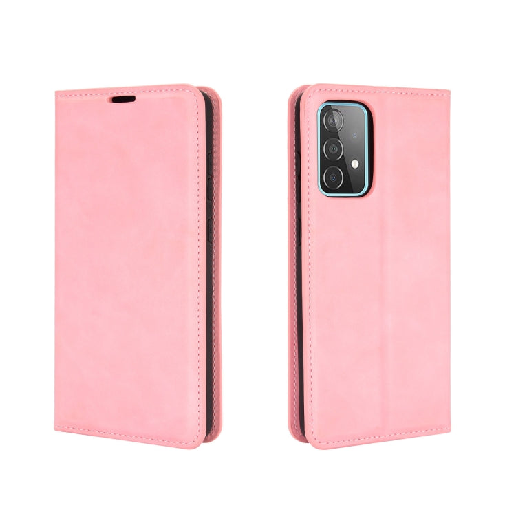 For Samsung Galaxy A52 5G / 4G Retro-skin Business Magnetic Suction Leather Case with Holder & Card Slots & Wallet