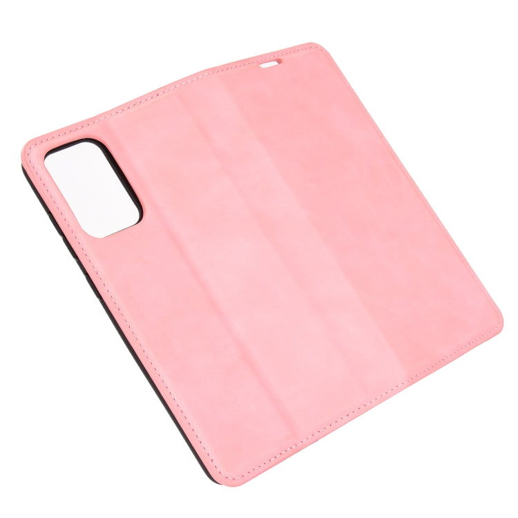 For Samsung Galaxy A52 5G / 4G Retro-skin Business Magnetic Suction Leather Case with Holder & Card Slots & Wallet