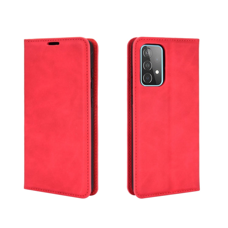 For Samsung Galaxy A52 5G / 4G Retro-skin Business Magnetic Suction Leather Case with Holder & Card Slots & Wallet