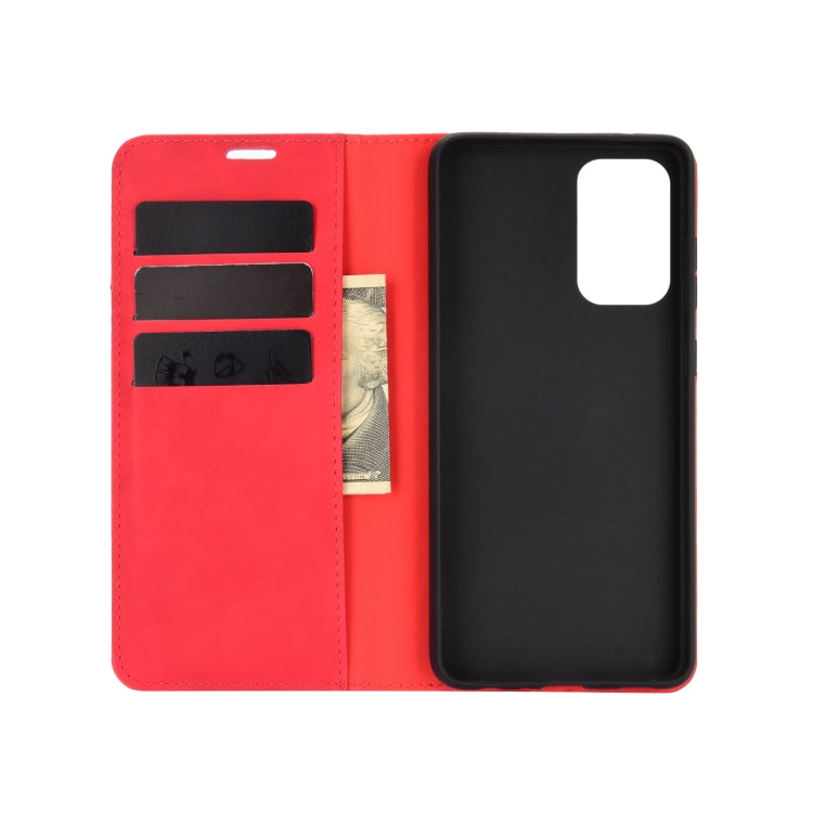 For Samsung Galaxy A52 5G / 4G Retro-skin Business Magnetic Suction Leather Case with Holder & Card Slots & Wallet