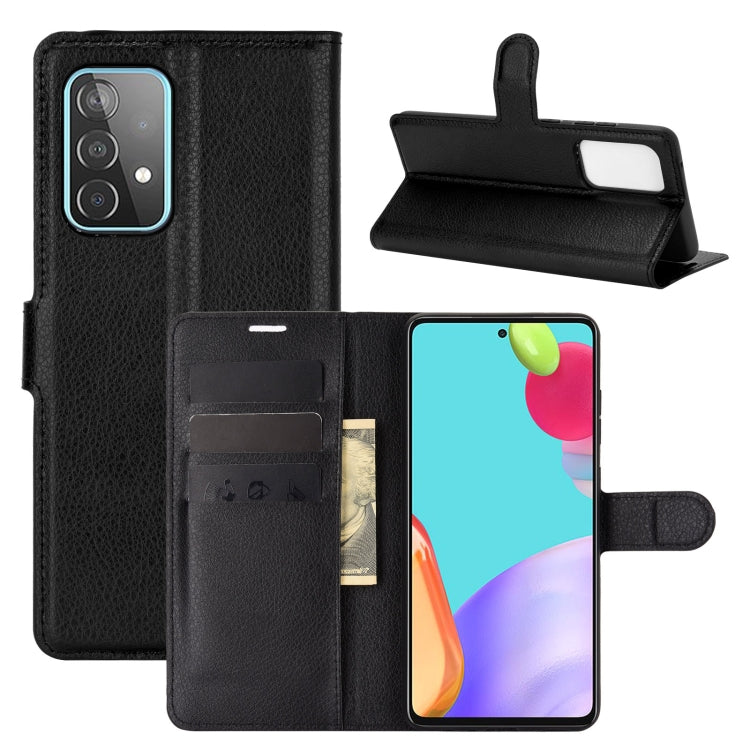 For Samsung Galaxy A52 5G / 4G Litchi Texture Horizontal Flip Protective Case with Holder & Card Slots & Wallet
