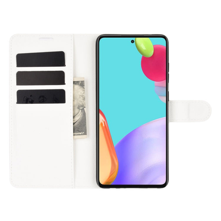 For Samsung Galaxy A52 5G / 4G Litchi Texture Horizontal Flip Protective Case with Holder & Card Slots & Wallet