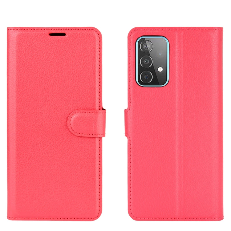 For Samsung Galaxy A52 5G / 4G Litchi Texture Horizontal Flip Protective Case with Holder & Card Slots & Wallet