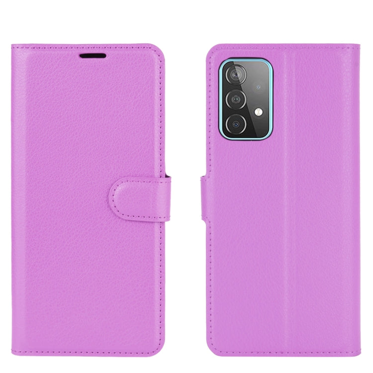 For Samsung Galaxy A52 5G / 4G Litchi Texture Horizontal Flip Protective Case with Holder & Card Slots & Wallet