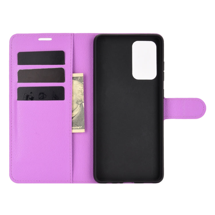 For Samsung Galaxy A52 5G / 4G Litchi Texture Horizontal Flip Protective Case with Holder & Card Slots & Wallet