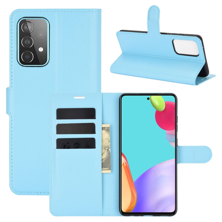 For Samsung Galaxy A52 5G / 4G Litchi Texture Horizontal Flip Protective Case with Holder & Card Slots & Wallet