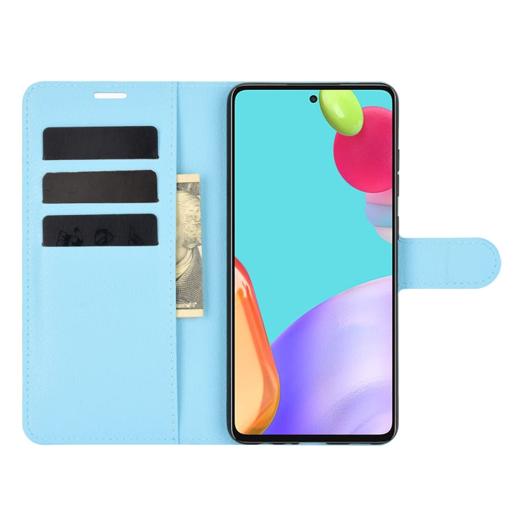 For Samsung Galaxy A52 5G / 4G Litchi Texture Horizontal Flip Protective Case with Holder & Card Slots & Wallet