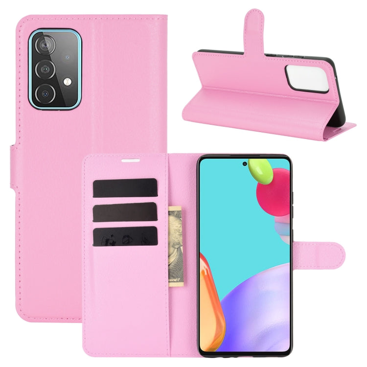 For Samsung Galaxy A52 5G / 4G Litchi Texture Horizontal Flip Protective Case with Holder & Card Slots & Wallet