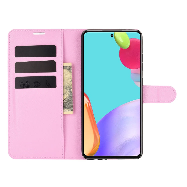 For Samsung Galaxy A52 5G / 4G Litchi Texture Horizontal Flip Protective Case with Holder & Card Slots & Wallet