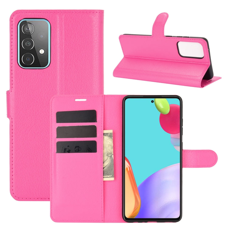 For Samsung Galaxy A52 5G / 4G Litchi Texture Horizontal Flip Protective Case with Holder & Card Slots & Wallet