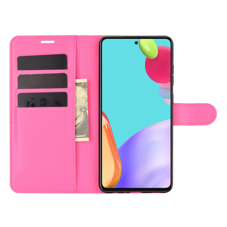 For Samsung Galaxy A52 5G / 4G Litchi Texture Horizontal Flip Protective Case with Holder & Card Slots & Wallet