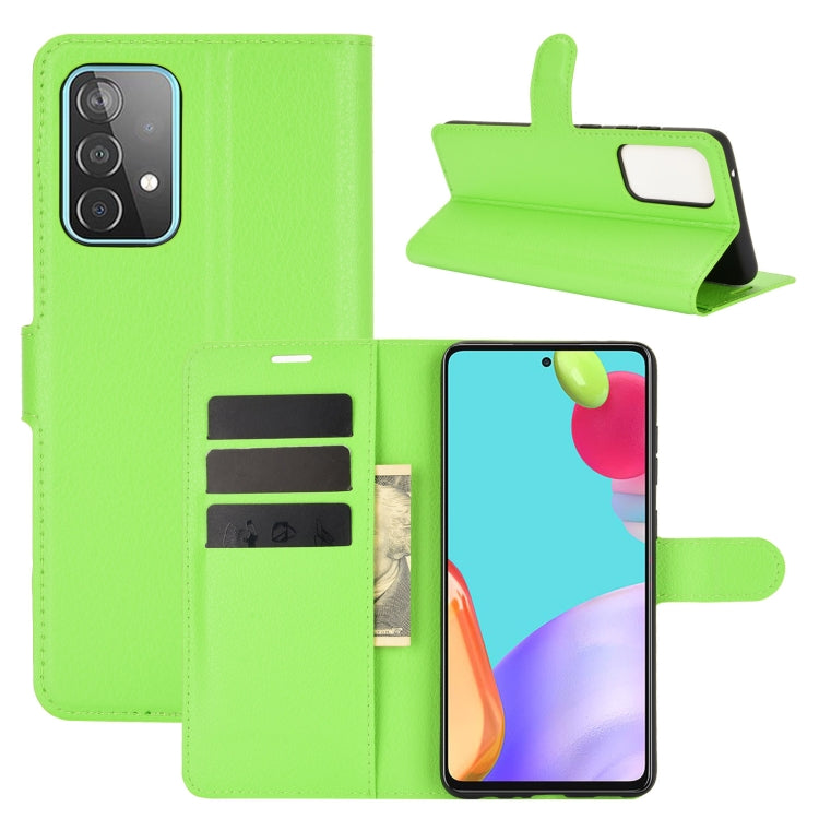 For Samsung Galaxy A52 5G / 4G Litchi Texture Horizontal Flip Protective Case with Holder & Card Slots & Wallet