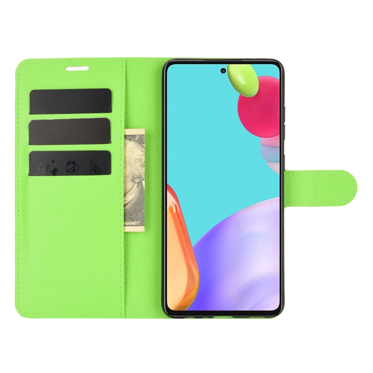 For Samsung Galaxy A52 5G / 4G Litchi Texture Horizontal Flip Protective Case with Holder & Card Slots & Wallet