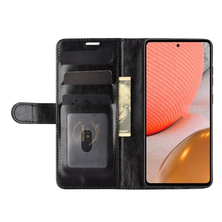 For Samsung Galaxy A72 5G / 4G R64 Texture Single Horizontal Flip Protective Case with Holder & Card Slots & Wallet& Photo Frame