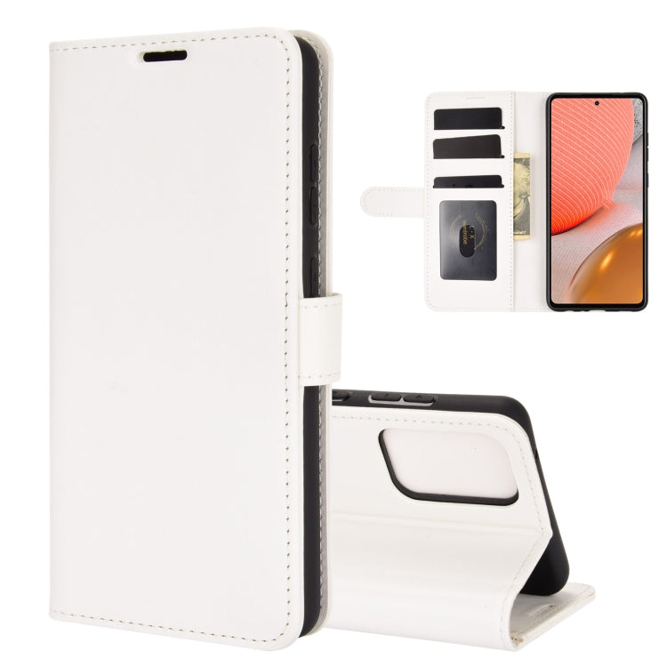 For Samsung Galaxy A72 5G / 4G R64 Texture Single Horizontal Flip Protective Case with Holder & Card Slots & Wallet& Photo Frame