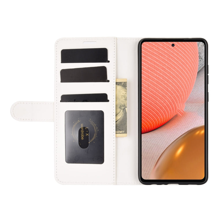 For Samsung Galaxy A72 5G / 4G R64 Texture Single Horizontal Flip Protective Case with Holder & Card Slots & Wallet& Photo Frame
