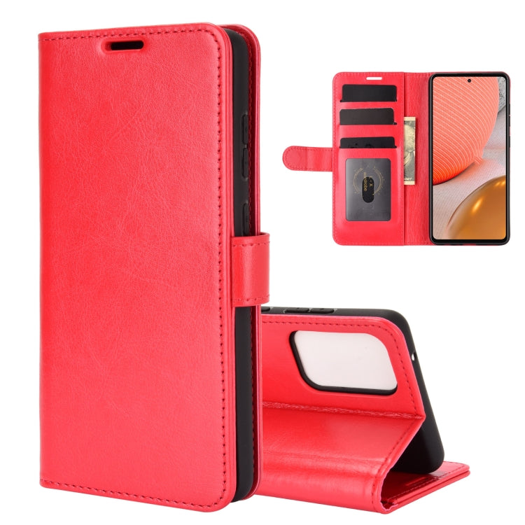 For Samsung Galaxy A72 5G / 4G R64 Texture Single Horizontal Flip Protective Case with Holder & Card Slots & Wallet& Photo Frame