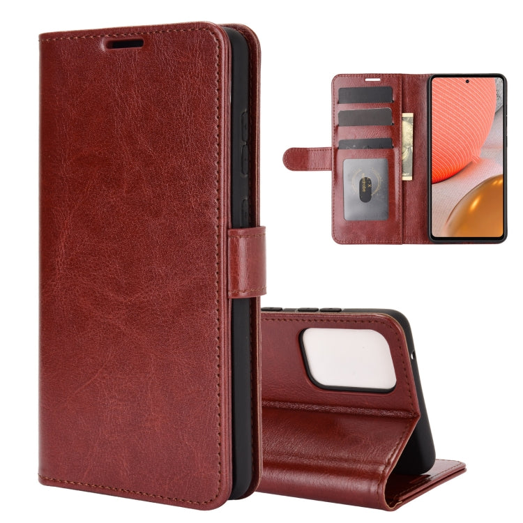 For Samsung Galaxy A72 5G / 4G R64 Texture Single Horizontal Flip Protective Case with Holder & Card Slots & Wallet& Photo Frame