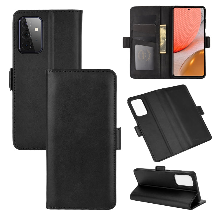 For Samsung Galaxy A72 5G / 4G Dual-side Magnetic Buckle Horizontal Flip Leather Case with Holder & Card Slots & Wallet