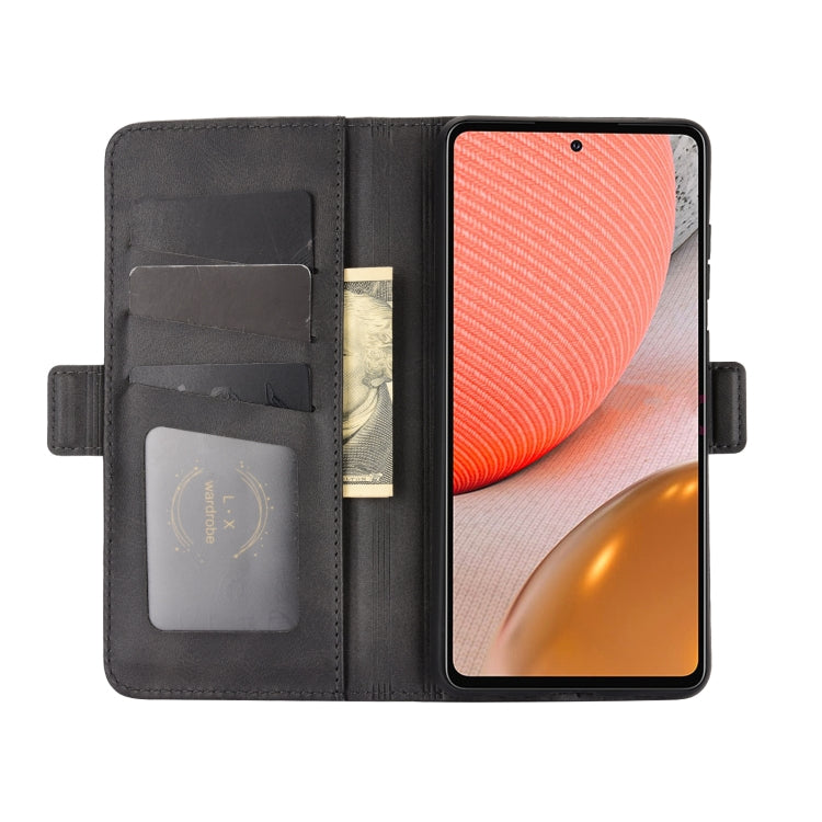 For Samsung Galaxy A72 5G / 4G Dual-side Magnetic Buckle Horizontal Flip Leather Case with Holder & Card Slots & Wallet