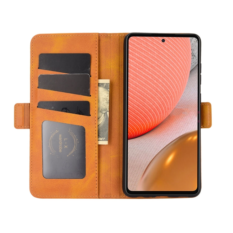 For Samsung Galaxy A72 5G / 4G Dual-side Magnetic Buckle Horizontal Flip Leather Case with Holder & Card Slots & Wallet