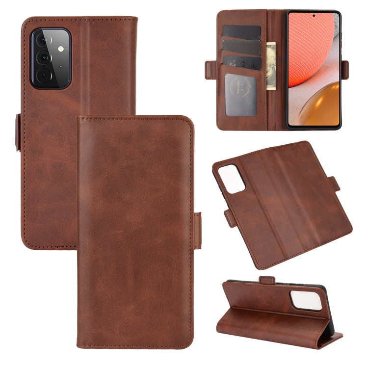For Samsung Galaxy A72 5G / 4G Dual-side Magnetic Buckle Horizontal Flip Leather Case with Holder & Card Slots & Wallet