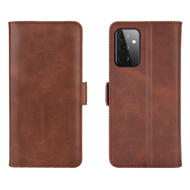 For Samsung Galaxy A72 5G / 4G Dual-side Magnetic Buckle Horizontal Flip Leather Case with Holder & Card Slots & Wallet