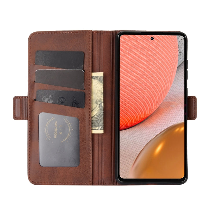 For Samsung Galaxy A72 5G / 4G Dual-side Magnetic Buckle Horizontal Flip Leather Case with Holder & Card Slots & Wallet