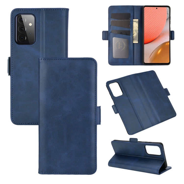 For Samsung Galaxy A72 5G / 4G Dual-side Magnetic Buckle Horizontal Flip Leather Case with Holder & Card Slots & Wallet