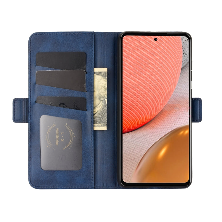 For Samsung Galaxy A72 5G / 4G Dual-side Magnetic Buckle Horizontal Flip Leather Case with Holder & Card Slots & Wallet