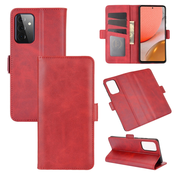 For Samsung Galaxy A72 5G / 4G Dual-side Magnetic Buckle Horizontal Flip Leather Case with Holder & Card Slots & Wallet