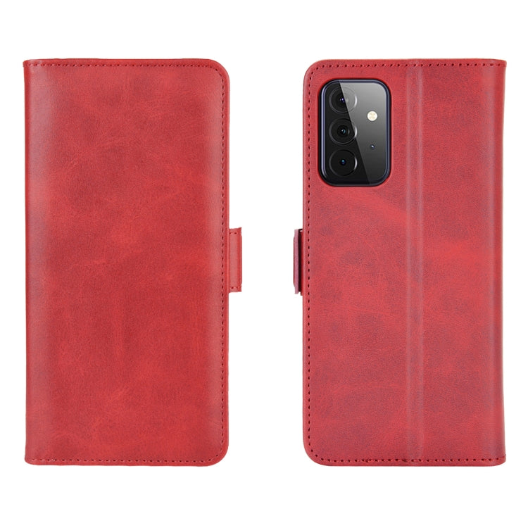 For Samsung Galaxy A72 5G / 4G Dual-side Magnetic Buckle Horizontal Flip Leather Case with Holder & Card Slots & Wallet