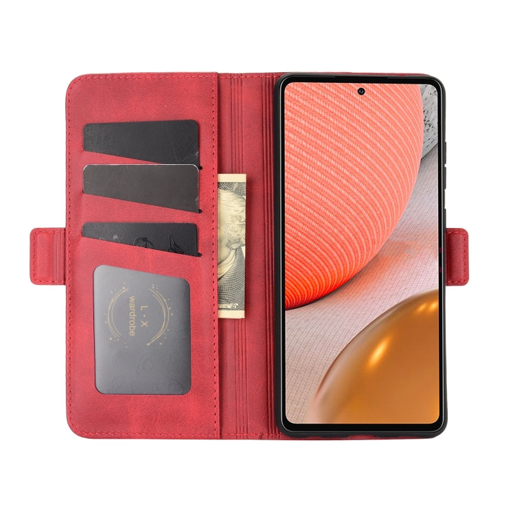 For Samsung Galaxy A72 5G / 4G Dual-side Magnetic Buckle Horizontal Flip Leather Case with Holder & Card Slots & Wallet