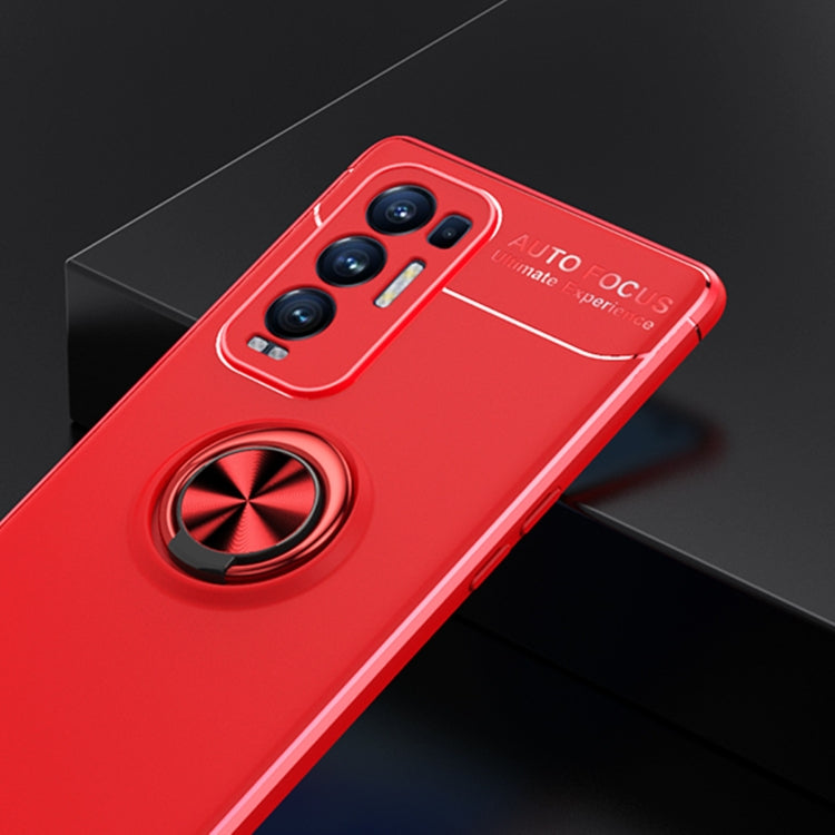 For OPPO Reno5 Pro+ Metal Ring Holder 360 Degree Rotating TPU Case