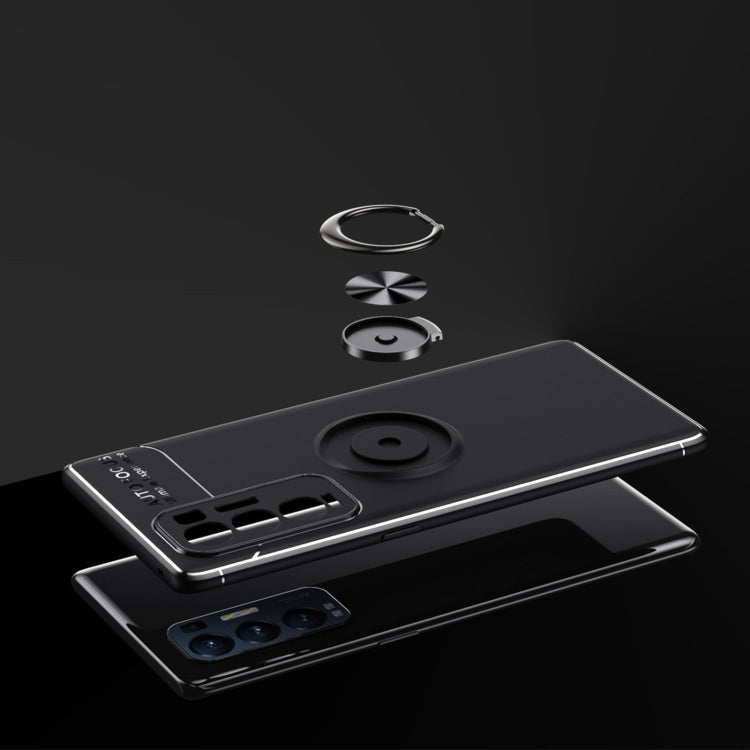 For OPPO Reno5 Pro+ Metal Ring Holder 360 Degree Rotating TPU Case