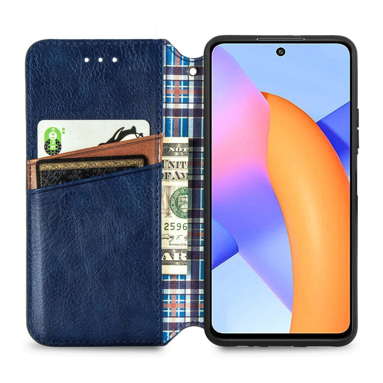 For Huawei Honor 10 X Lite Cubic Grid Pressed Horizontal Flip Magnetic PU Leather Case with Holder & Card Slots & Wallet
